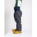 unuo Batolecí softshellové kalhoty s fleecem Antracitové + reflexní obrázek Evžen (Softshell toodler trousers)