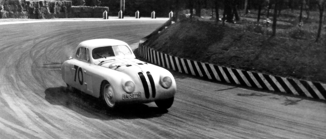 BMW 328 - Silver - Mille Miglia - 1940 - Colors of Speed Poster