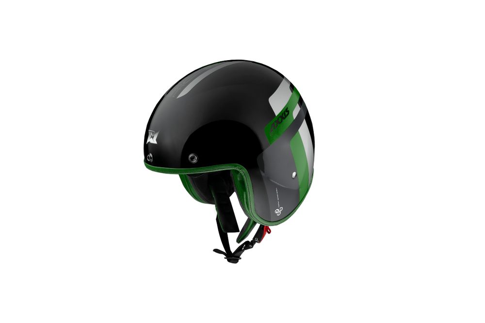 AXXIS Otevřená helma AXXIS HORNET SV ABS old style b6 lesklá zelená
