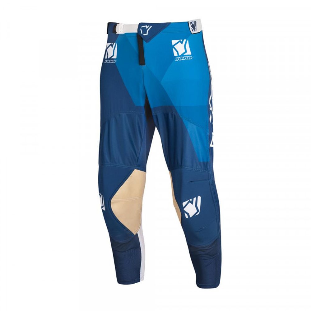 YOKO Motokrosové kalhoty YOKO KISA - modré - 28