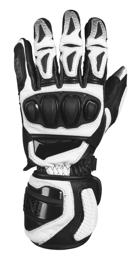 IXS Kožené sportovní rukavice iXS RS-300 2.0 bílé - 3XL