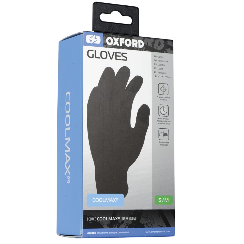 OXFORD Vložky do rukavic OXFORD Coolmax® - černá - S