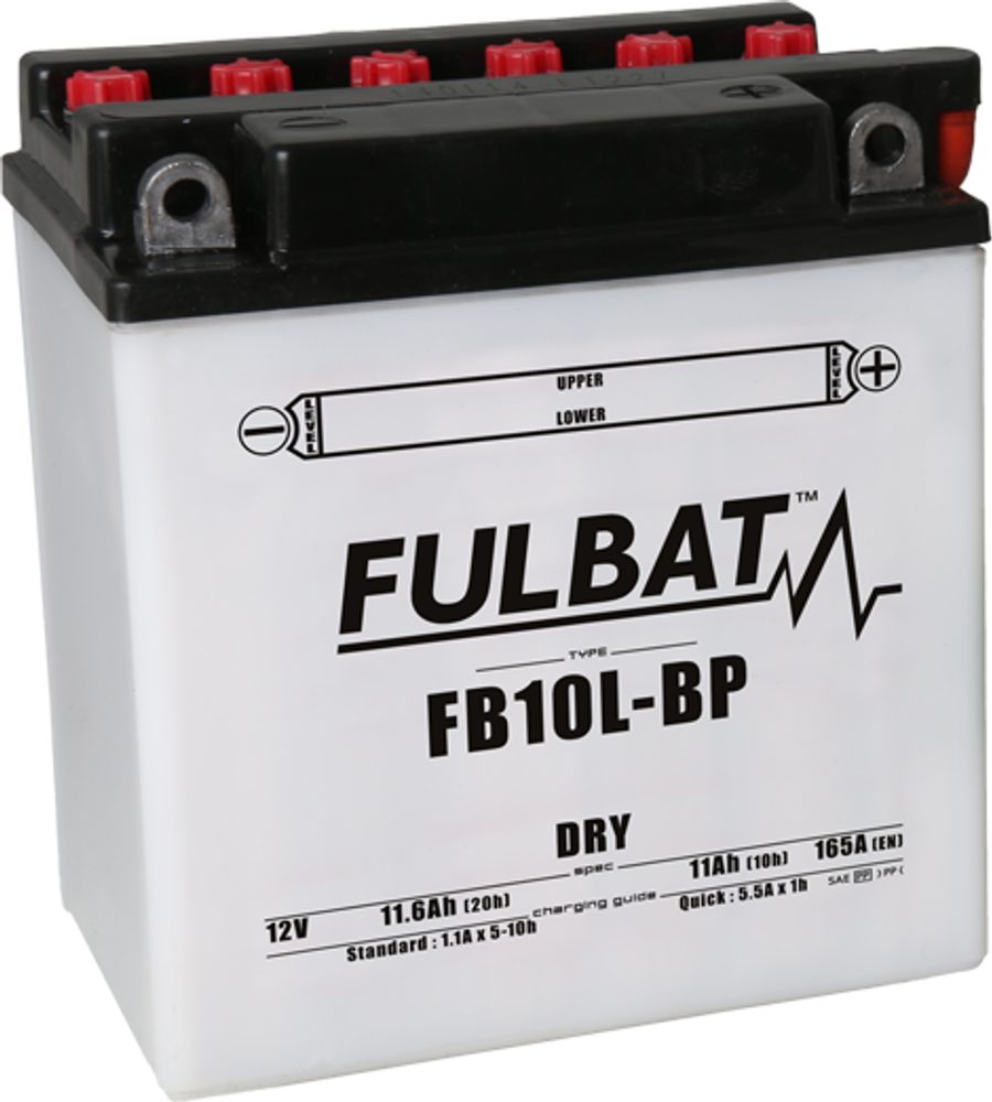 FULBAT Konvenční motocyklová baterie FULBAT FB10L-BP (YB10L-BP) Včetně balení kyseliny