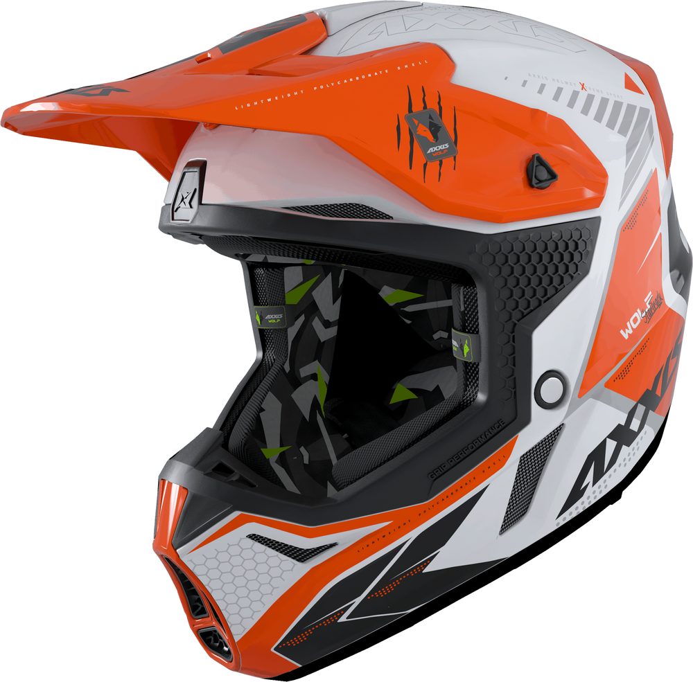 AXXIS Motokrosová helma AXXIS WOLF ABS star track a4 lesklá fluor žlutá - S