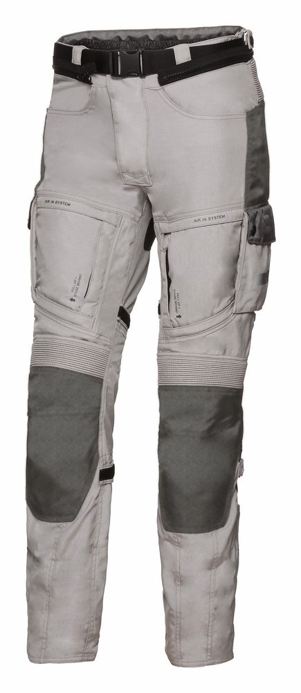 IXS Cestovní textilní kalhoty iXS MONTEVIDEO-AIR 2.0 prodloužené šedé - L