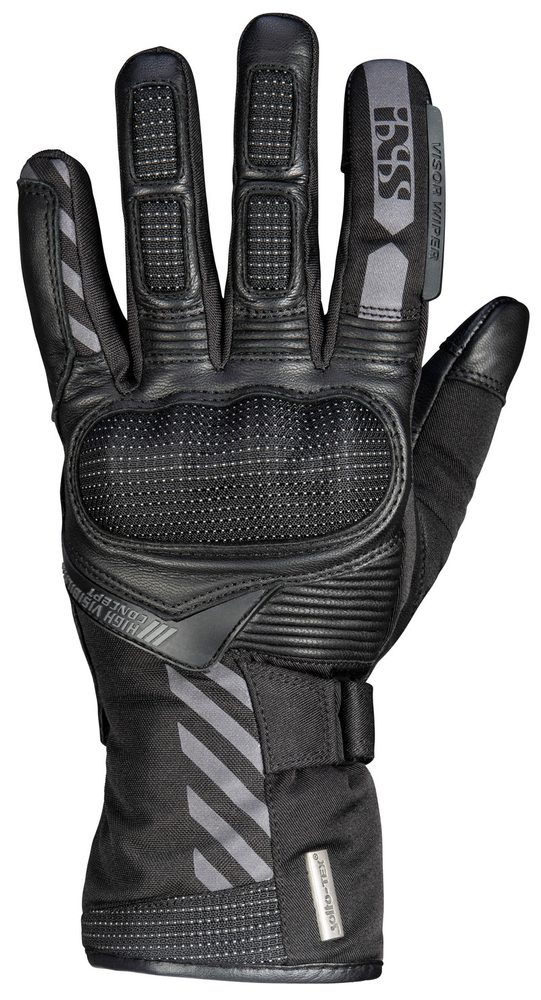 IXS Dámské kožené cestovní rukavice iXS GLASGOW-ST 2.0 černé
