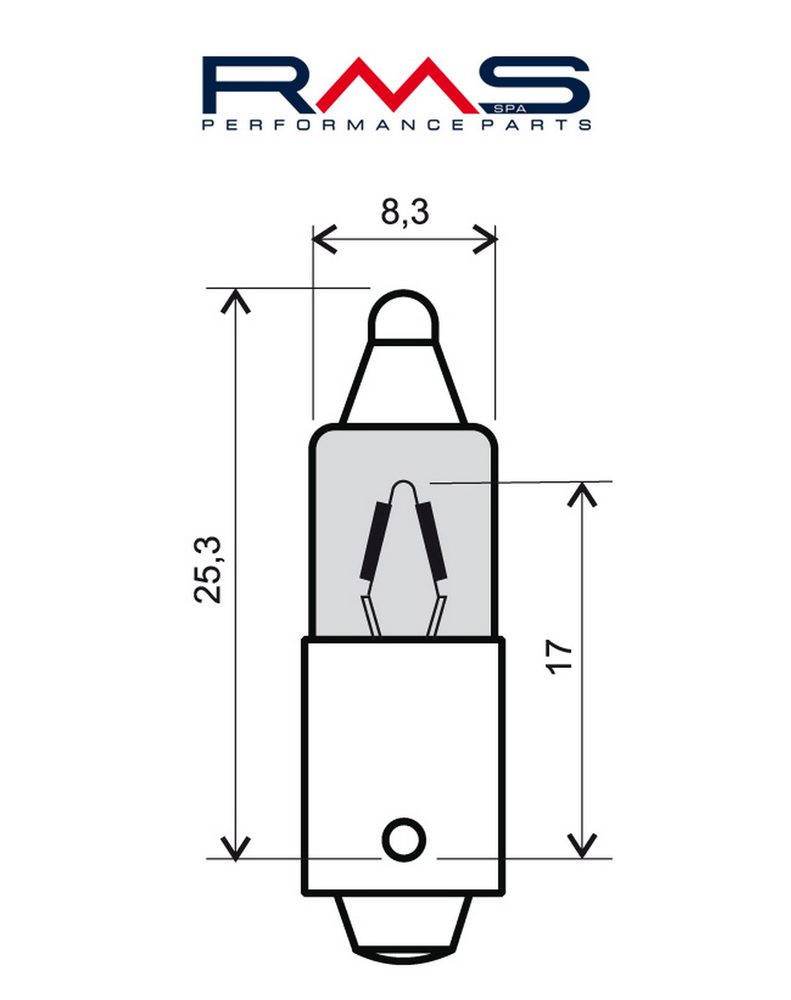 RMS Žárovka RMS 246510025 12V 23W, 180° (10 kusů)