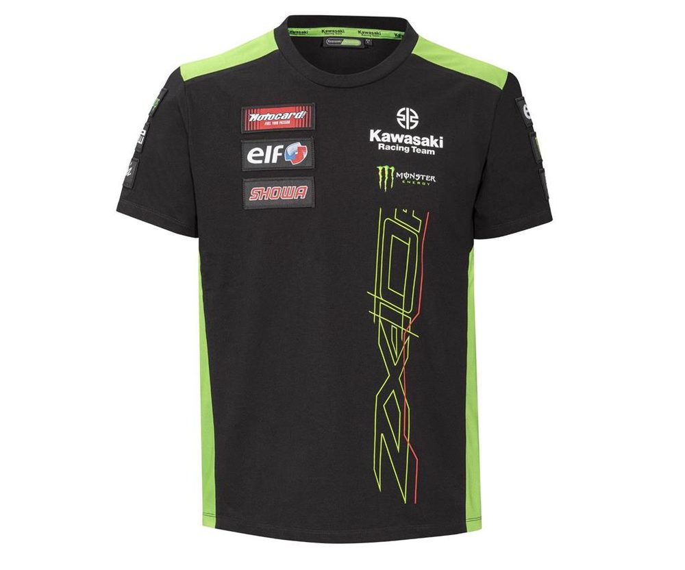 Kawasaki Pánské tričko Kawasaki Racing Team WSBK 2023 - černá - M