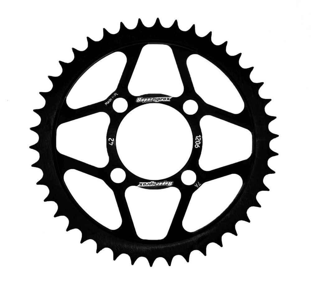 SUPERSPROX Řetězová rozeta SUPERSPROX RFE-1206:42-BLK černý 42 zubů, 428