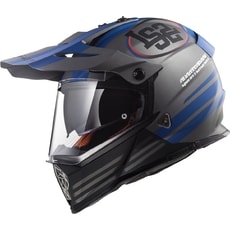 Helma LS2 MX436 PIONEER QUARTERBACK Matt Titanium Blue