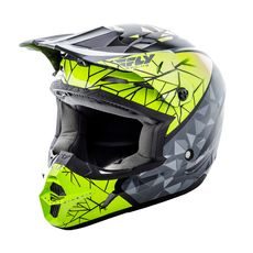 MX přilba FLY RACING Kinetic CRUX (žlutá fluo/šedá/černá)