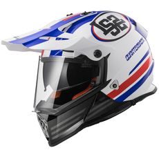 Helma LS2 MX436 PIONEER QUARTERBACK White Red Blue