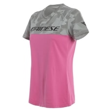 Dámské triko s krátkým rukávem Dainese CAMO-TRACKS LADY růžová/camo