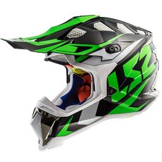 Helma LS2 MX470 SUBVERTER NIMBLE Black White Green Helma LS2 MX470 SUBVERTER NIMBLE Black White Green