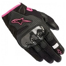 Dámské krátké moto rukavice Alpinestars STELLA SMX-1 AIR V2 černá/růžová