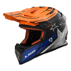 Helma LS2 MX437 FAST CORE Black Orange Helma LS2 MX437 FAST CORE Black Orange
