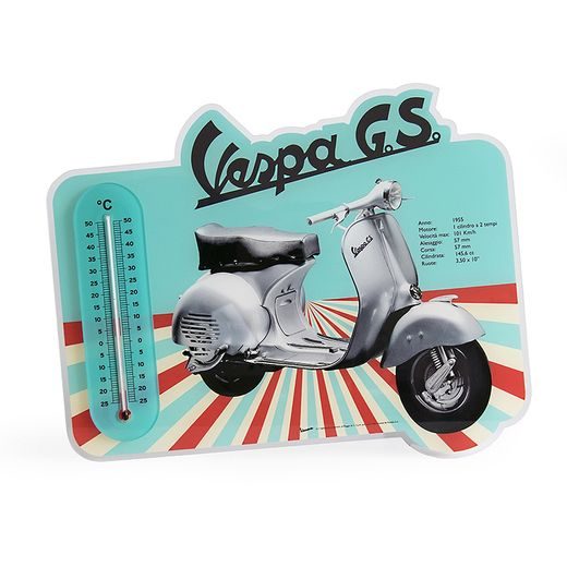 NÁSTĚNNÝ TEPLOMĚR VESPA 1955 - SVĚTLE MODRÁ