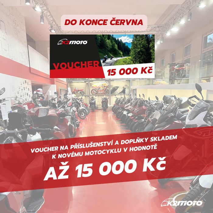 Až 15 000 Kč na příslušenství   a doplňky k nové motorce a skútru  jen do konce června.