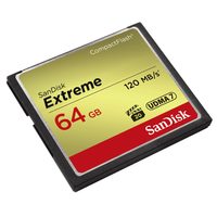 SanDisk Extreme CF 64 GB 120 MB/s zápis 85 MB/s UDMA7