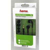 Hama sluchátka Flip, silikonové špunty, černá