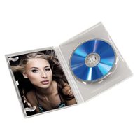 Hama standard CD Double Jewel Case, pack of 10, transparent/black