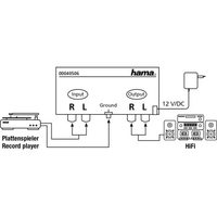 Hama stereo Phono Preamplifier PA 506, with AC/DC Adapter 230V/50Hz