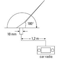 Hama replacement Rod for GTI Flex Antennas, M5/M6, 23 cm