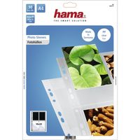 Hama photo sleeves for ring-binder albums A4, Clear, 10 x 15 cm