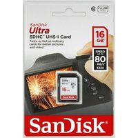 Sandisk Ultra SDHC 16 GB 80 MB/s Class 10 UHS-I NÁHRADA ZA 124057