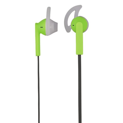 HAMA SLÚCHADLÁ S MIKROFÓNOM JOY SPORT, SILIKÓNOVÉ ŠTUPLE, ZELENÁ/ŠEDÁ