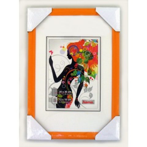 HAMA PLASTIC FRAME MALAGA, ORANGE, 20 X 30 CM