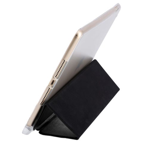 HAMA FOLD CLEAR TABLET CASE WITH STYLUS COMPARTMENT FOR APPLE IPAD 9.7 (2017/2018), BLACK