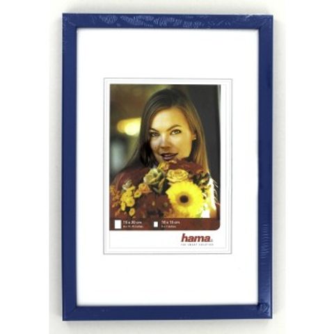 HAMA RÁMEČEK DŘEVĚNÝ BELLA, MODRÁ, 15X20 CM
