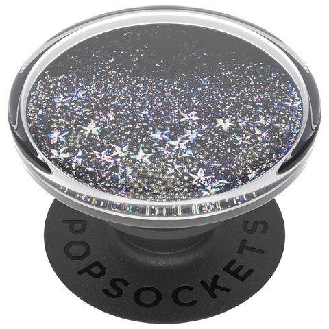 POPSOCKETS POPGRIP GEN.2, TIDEPOOL STARRING SILVER, STŘÍBRNÉ TŘPYTKY V TEKUTINĚ