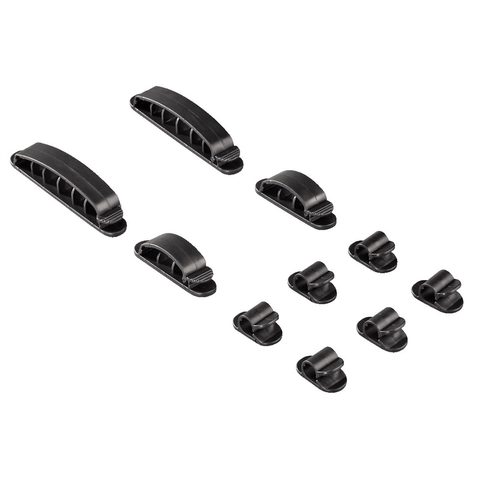 HAMA CABLE FASTENER EASY CLIP, BLACK, 10 PIECES