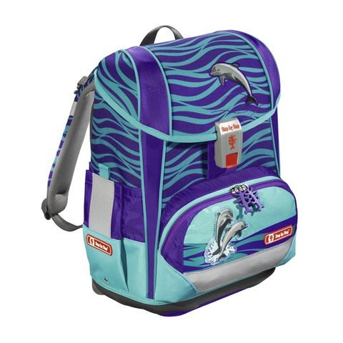 ŠKOLNÍ AKTOVKA LIGHT 2 PRO PRVŇÁČKY - 4-DÍLNÝ SET, STEP BY STEP DELFÍNI, CERTIFIKÁT AGR