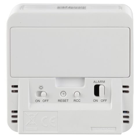 HAMA RC 540 RADIO CONTROLLED ALARM CLOCK, WITH NIGHT LIGHT FUNCTION, WHITE