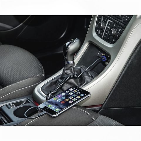 CAR CHARGER, LIGHTNING, 2.4 A, BLACK