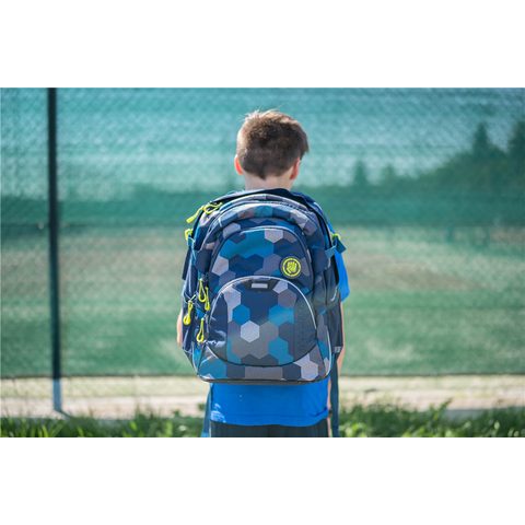 ŠKOLNÍ BATOH COOCAZOO JOBJOBBER2, BLUE GEOMETR