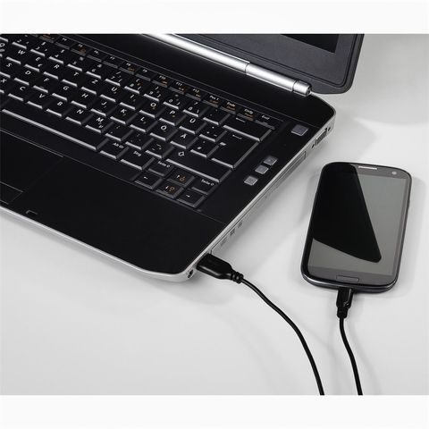HAMA USB-C KABEL FLEXI-SLIM, TYP A VIDLICE - TYP C VIDLICE, 0,75 M, ČERNÝ