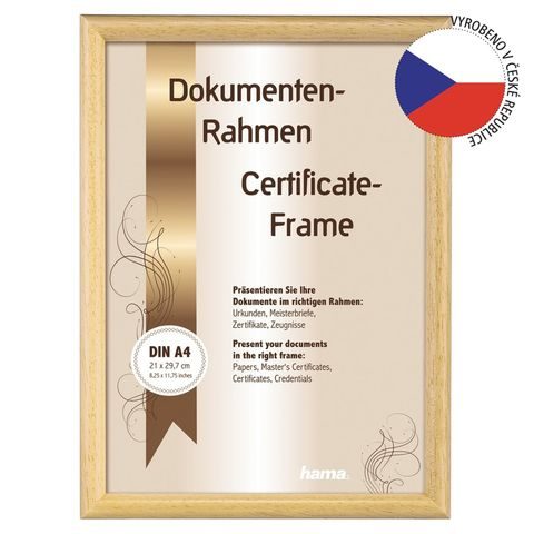 HAMA RÁMEČEK DŘEVĚNÝ OREGON, PŘÍRODNÍ, 21X29,7CM