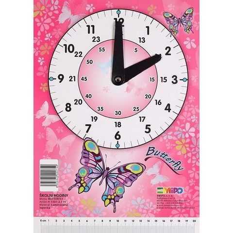 ŠKOLNÍ HODINY BUTTERFLY