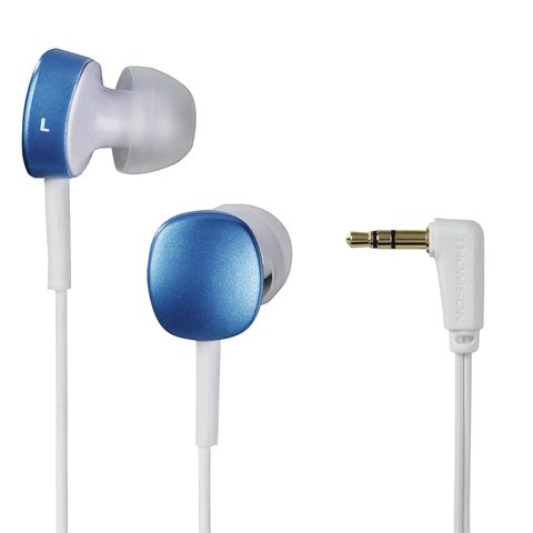 THOMSON SLUCHÁTKA EAR3056, SILIKONOVÉ ŠPUNTY, MODRÁ/BÍLÁ