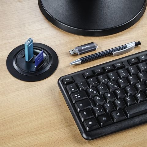 HAMA USB 2.0 STOLNÍ HUB/ ČTEČKA KARET