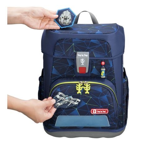 ŠKOLNÍ AKTOVKA CLOUD PRO PRVŇÁČKY - 5-DÍLNÝ SET, STEP BY STEP VESMÍRNÁ LOĎ, CERTIFIKÁT AGR