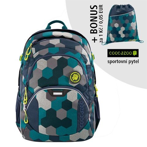 ŠKOLNÍ BATOH COOCAZOO JOBJOBBER2, BLUE GEOMETR