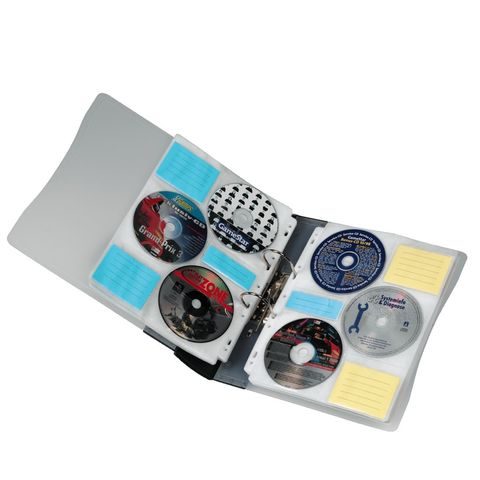 HAMA CD-ROM BINDER 120, TRANSPARENT/GRAPHITE