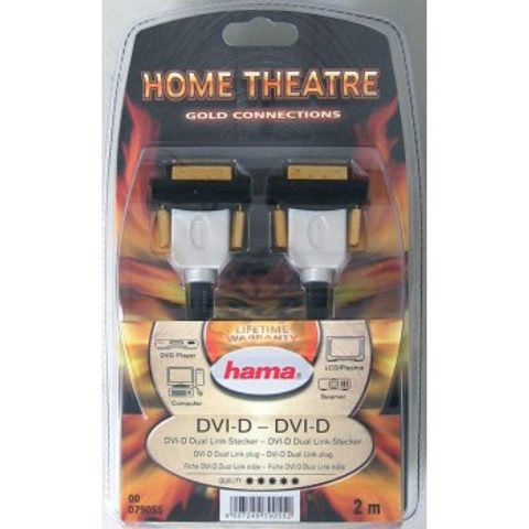 HAMA DVI-D VIDLICA, DULA LINK, 3*, 2 M