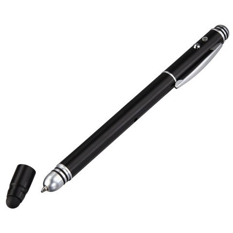 HAMA 3IN1 STYLUS WITH LASER POINTER AND BALLPOINT PEN, BLACK