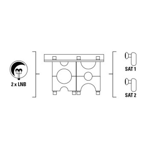 HAMA UNIVERSAL LNB MULTIFEED HOLDER FOR 23 AND 40 MM FEE